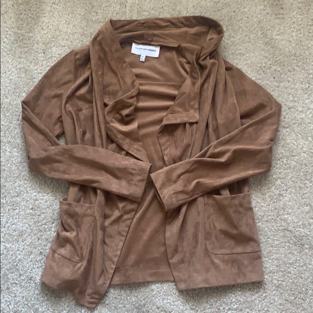 Cupcakes & Cashmere Brown/Tan Suede Jacket